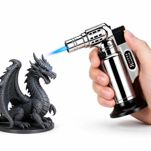 3D Print Stringing Removal Tool, 3D Printer Tools for Filament PLA PETG Cleanup, Windproof Adjustable Flame Mini Torch for 3D Printing Post Processing & Fine Detail Finishing(Butane Not Included)