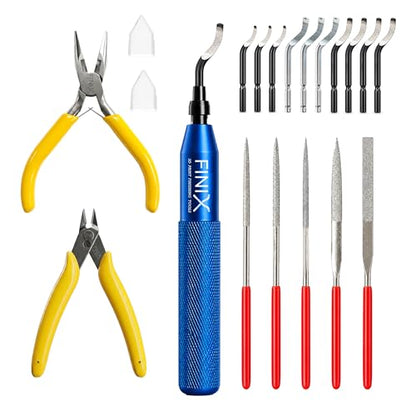 Deburring Tool 3D Printing Kit 19-Pcs for Resin, Metal with Improved