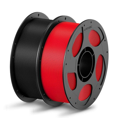 ANYCUBIC 3D Printer Filament PLA Bundle 2KG, Black+Red - color: 2*1kg Pla (Black & Red)