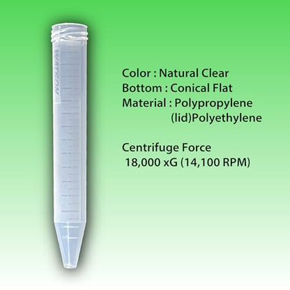 WATSON-BIO-LAB 1332-015S 15mL Conical Centrifuge Tube, 480 Pieces - size: 15 mL / Normal Conical Bottom / 480pc