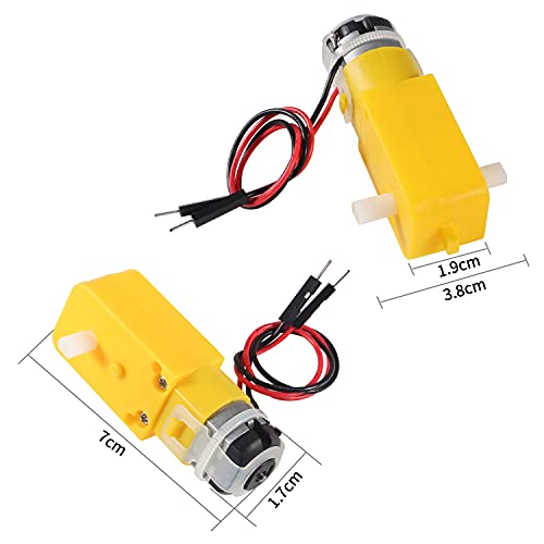 16PCS DC Electric Gear TT Motor DC 3V-6V Prewired Gear Motor Dual Shaft Intelligent Car Chassis for DIY Smart Car Robot Aircraft Toys/Robotic Body/Four-Wheel Drive Toy Car - color: 16pcs