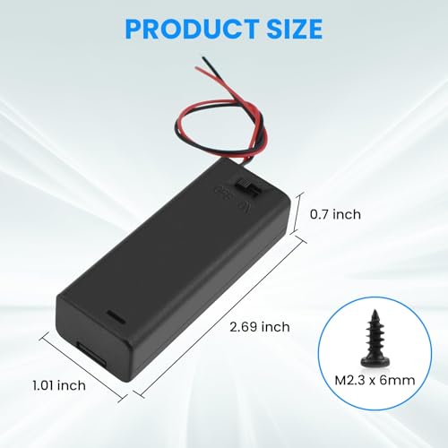 SDTC Tech 1 x 1.5V AA Battery Holder with Wires - size: 1AA