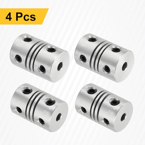 uxcell 4Pcs Flexible Couplings 3mm to 3mm Aluminum Alloy Joint Connector - size: 3mm to 3mm, style: D12 x L18mm