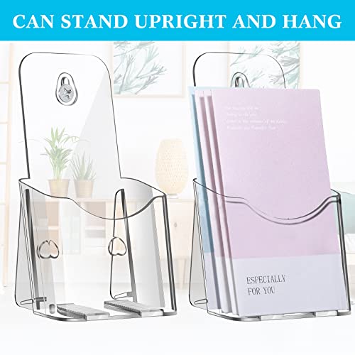 Yookeer 20 Pieces Acrylic Brochure Holder Clear Rack Card Holder