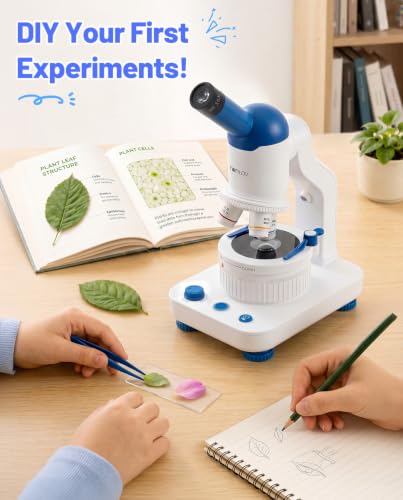 TOMLOV DM301K Microscope for Kids, 640X Educational Science Kit, STEM Toy - color: White