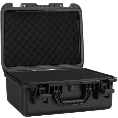 TORIBIO Hard Carrying Case with Foam, Shockproof Storage Box 18x12x5.5 in - size: 18" x 12" x 5.5"