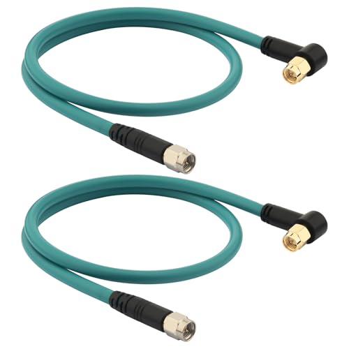 20 Inch 2-Pack SMA Male to Male RG142 Coaxial Cable Jumper 50 Ohm - size: 20 inch / 50cm