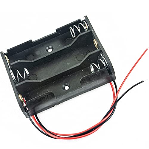 whiteeeen 2pcs 3 AA Battery Holder 3 x 1.5V AA Cell Battery Holder Box Case with Wire Leads 3 Slots 4.5V - size: AA 3 x 1.5V = 4.5V