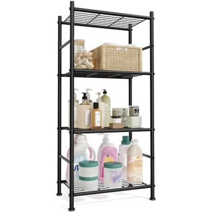 SONGMICS 4-Tier Shelving Unit, Steel Storage Rack, Easy Assembly - size: 15.7"W, style: 4-Tier