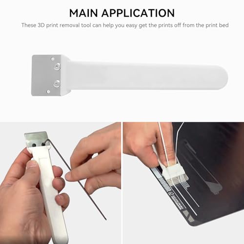 Professional 3D Printer Scraper Tool, Metal 3D Printer Removal Spatula Compatible with Bambu Lab X1/P1 Series,Sharp and Hardened Scraper Blades for Easy Separation of Prints,3X Scraper & 6X Screws