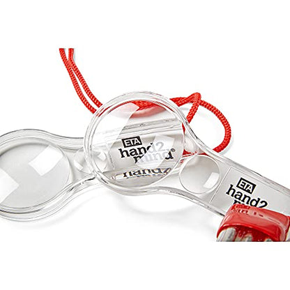 hand2mind Hand Lens with Lanyard, 3X and 6X Magnifier for Home, Classroom, Indoor and Outdoor Use (Pack of 10)