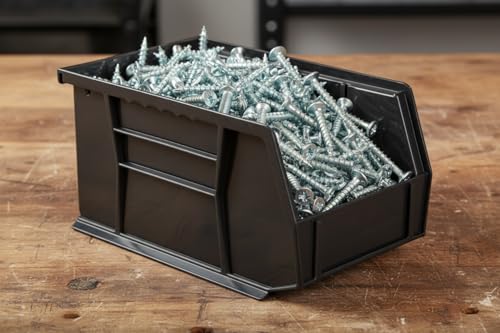 HE HUDSON EXCHANGE 9.5" x 6" x 5" Plastic Stackable Storage Bin, Black - color: Black, size: 1 Pack