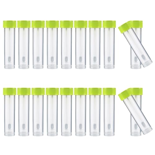 Stool Sample Collection Kit,25-30ml Screw Top Sample Jar with Spoon ﻿ - color: GREEN