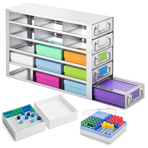 Hicarer 1 Pack 304 Stainless Steel Freezer Rack for 3x4 Inch Boxes, 5-Tier - size: 5 Tier