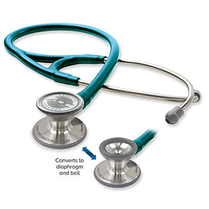 ADC Adscope 601 Convertible Cardiology Stethoscope, AFD Tunable Technology - color: Metallic Caribbean