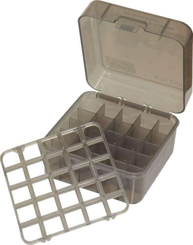 MTM Case-Gard S25D-41 Shotshell Box, 25 Round, Flip Top, Mechanical Hinge, USA Made, Clear Smoke (Pack of 12) - color: Clear Smoke, size: 25 Round (Pack of 12)