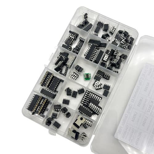 150Pcs XL IC Chip Assortment PC817 NE555 LM358 LM324 JRC4558 LM393 LM339 NE5532 LM386 PT2399 UC3842AN ULN2003AN ULN2803APG ICL7660s