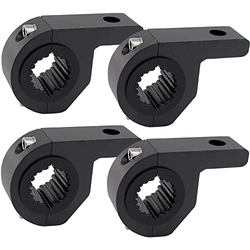 Motorcycle Bull Bar Mounting Bracket 4PCS Horizontal Light Mount Clamp Kit for 0.59" /0.75" /0.87"/0.98"/1.1"/1.25"Tubes fit for LED Driving Lights, Spotlights Fits Truck, ATV, & Motorcycle Crash Bars - size: 4pcs Mini