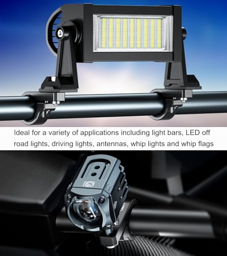 BRCOVAN 2PCS, Metal Light Bar Mounts, Off-Road LED Light Mounting Bracket