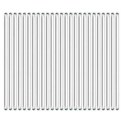 Glass Stirring Rods, Premium Borosilicate Glass Rods, 25 Pack, 12 Inch Length, 0.24 Inch Diameter, Solid Heat Resistant Design with Round Both Ends, Suitable for Laboratory Use