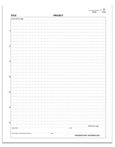 BookFactory Lab Notebook (0.25" Grid), Blue, Hardbound, 168 Pages - color: Blue, size: 8.8 x 11.25 - 168pg