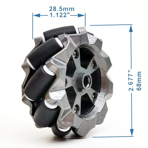 DIY Mecanum Wheel Car Kit with Metal Chassis and TT Motor Smart Robot 4WD Omnidirectional Car Programming Kit with Speed Encoder for Arduino/Microbit/Raspberry Pi for Adult Age 15+(Unassembled)
