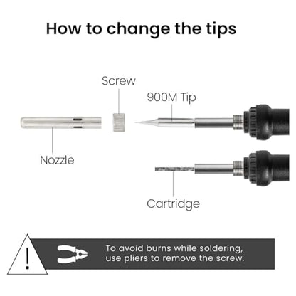 Soldering Iron Kit, 60W Soldering Iron Adjustable Temperature 25-in-1, 5 Solder Tips, Solder Wire, Desoldering Pump, Wire Cutter, Heatshrink Tubes Welding Kit for Electronics Repair Hobby 120V US Plug - color: Black/Red Soldering Iron Kit 3