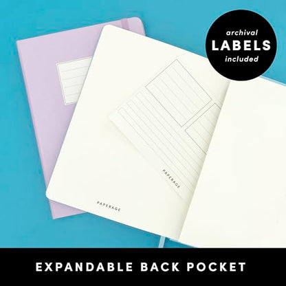 PAPERAGE Lined Journal Notebook, Hardcover Journal for Women & Men, 160 Pages, (5.6 in x 8 in), College Ruled Journaling Notebook for Work, School Supplies & Note Taking, (Sage Green) - color: Sage Green, style: A. Lined