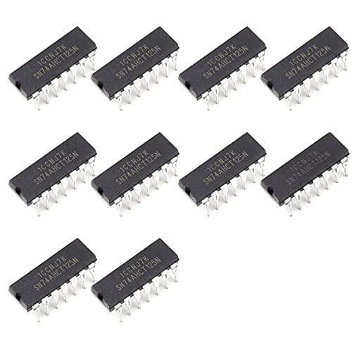 10pcs SN74AHCT125N Quadruple Bus Buffer Gates 3-State Outputs。