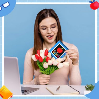 ReliThick Teacher Appreciation Gift Card Holder 5 Slots, 4.3 x 3.5 Inch Thank You Teacher Gift Card Booklet Sleeves Postcard Money Booklet Holder for Appreciation(Crayon Style) - style: Crayon Style