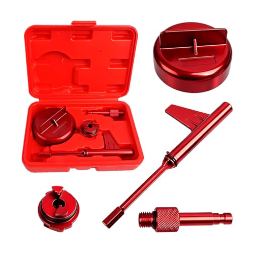 4PCS Car Transmission Fill Tool, Heavy Duty Vehicle Transmission Filler Adapter Kit, Automotive Oil Change Tool Set Accessories, Compatible with 725.0 Tronic 9 Speed (Red) - color: Red