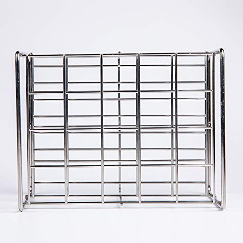 Stainless Steel Test Tube Rack,20 Place,5x4 Format,Wire Constructed,Outer Diameter Permitted of Tubes 29-31mm - size: 29-31mm 5×4
