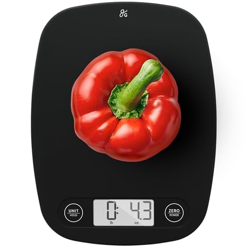 Greater Goods Food Scale, Slim & Compact Build, 1g Precision (Matte Black) - color: Matte Black