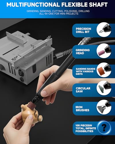 MIMYTH Mini Table Saw for Crafts; Multifunctional Portable Tablesaw