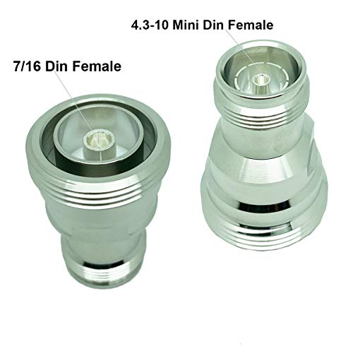 4.3-10 Mini DIN Female to L29 Female Aadpter Low PIM 160dBc 4.3/10 Mini Din to 7/16 Low PIM 160dBc Adaptor - color: 4.3-10 Female to 7/16 Female