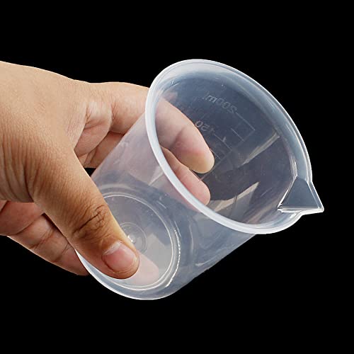 Waziaqoc 200ml/6.8oz Plastic Graduated Beaker, Transparent, 1 Pack - color: 1pc, size: 200 ml