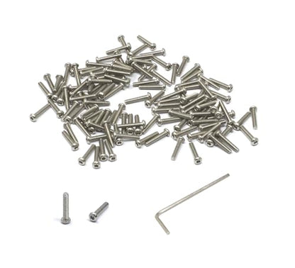 iexcell 100 Pcs M2 x 10mm Thread Pitch 0.4 mm Stainless Steel 304 Hex Socket Button Head Cap Screws Bolts Kit - size: M2 x 10mm