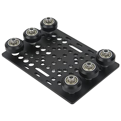Gantry Plate Kit Aluminum Black Anodized 3D Printer Gantry Board with Pulley for 20-80mm / 0.8-3.1in Aluminum Extrusion Linear Rail 3D Printer Accessories