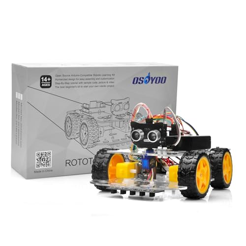 OSOYOO V3 Robot Car Starter Kit for Arduino UNO, WiFi & Bluetooth Smart Robotics Kit with Line Tracking, Ultrasonic Obstacle Avoidance, MPU6050, IR Remote, STEM Coding Learning Kit for Beginners