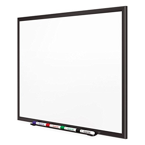 Quartet Magnetic Porcelain Whiteboard, 2' x 3' White Board, Premium, Duramax, Black Aluminum Frame (2543B) - color: Black, size: 36"W x 24"H