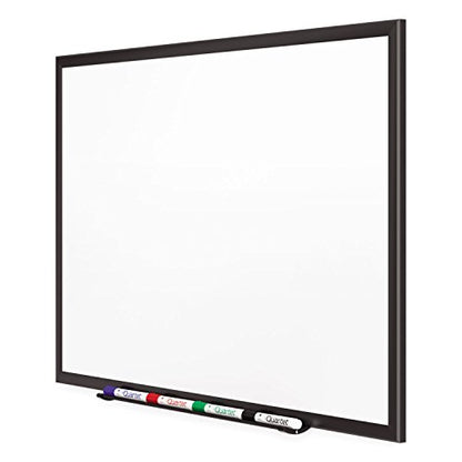 Quartet Magnetic Porcelain Whiteboard, 2' x 3' White Board, Premium, Duramax, Black Aluminum Frame (2543B) - color: Black, size: 36"W x 24"H