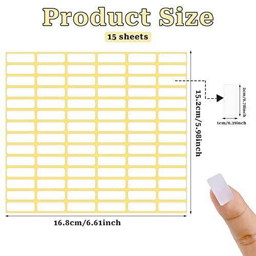 1680 Pcs Matte White Labels Blank Stickers Small Sticky Labels Removable Price Tags Labels Stickers for Jars Boxes Envelopes File Folders School Office Home (10 X 20 mm) - color: 1680pcs 10x20mm
