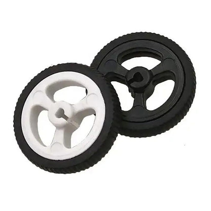 4 Pack Micro N20 Gear Motor Wheels with Rubber Tire D-Hole 3mm Shaft Wheel for Mini Micro N20 Gear Motor Speed Reduction Gearbox Motor DIY Robot RC Car Truck Small Construction Vehicle