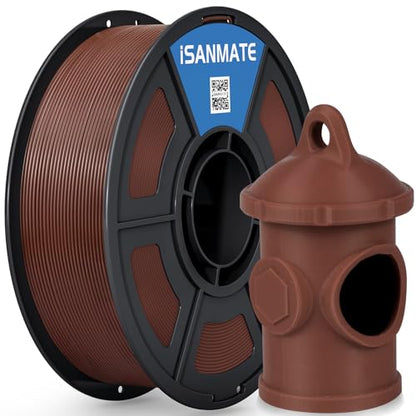 iSANMATE ASA Filament 1.75mm Brown 1KG, UV & Weather Resistant 3D Printer Filament Perfect for Outdoor Functional Parts, Dimensional Accuracy +/- 0.02mm, 1kg Spool (2.2lbs) - color: Brown