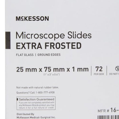 McKesson Microscope Slides, Flat, 25 x 75 x 1 mm, 1440 ct