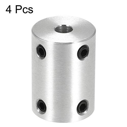 uxcell 5mm to 5mm Bore Rigid Coupling Set Screw L25XD18 Aluminum Alloy,Shaft Coupler Connector for 3D Printers, Motor Accessories,4pcs - size: 5mm to 5mm