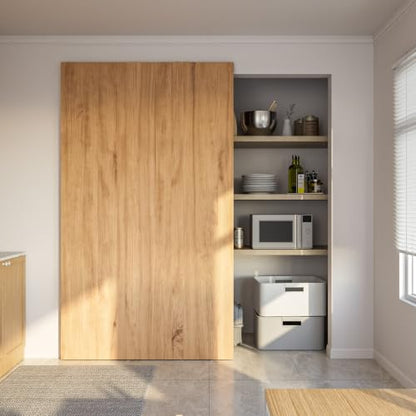 36" Concealed Sliding Barn Door Hardware Kit with Soft Close Mechanism,Aluminum Hidden Wall Mount System,Fit Openning Width 25"~29",No Floor Track,Supports Up to 176 lb(NO Door) - size: 36" Track Kit(No Door)