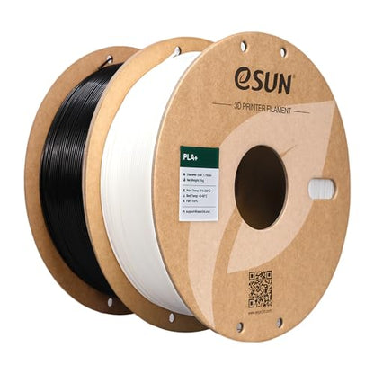 eSUN PLA+ Filament 3D Printer Filament PLA Plus 2KG White+Black - color: White + Black, size: 2 KG