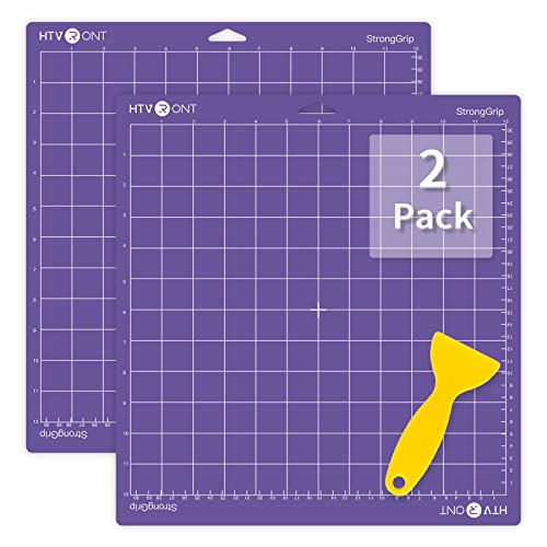 HTVRONT Strong Grip Cutting Mat 12x12, 2 Pack, Quilting & Crafting - color: Purple, size: 12X12in