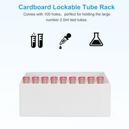 PATIKIL 81 Well Centrifuge Tube Freezer Storage Box Waterproof 12Pcs